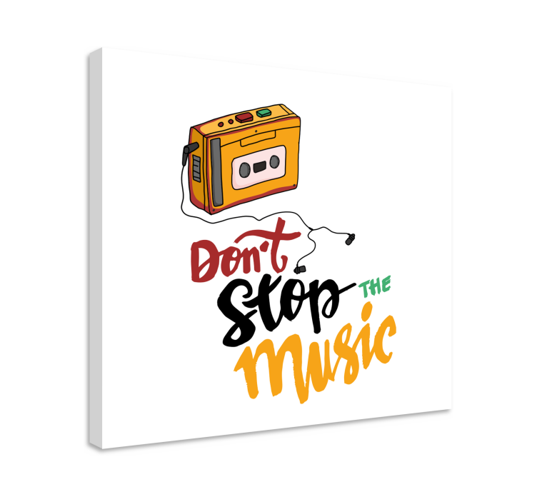 Cassette Tape Design music canvas art - TenStickers