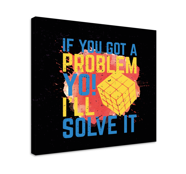 Quote canvas life is like a rubik's cube - TenStickers