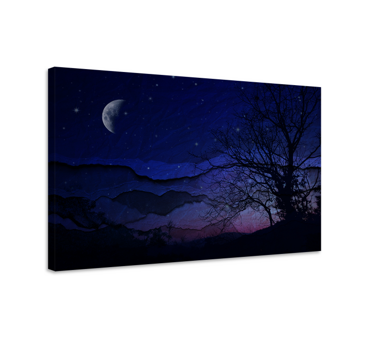 Landscape canvas night sky serenity - TenStickers