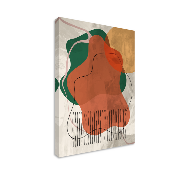 Modern canvas art inspired by organic shapes - TenStickers