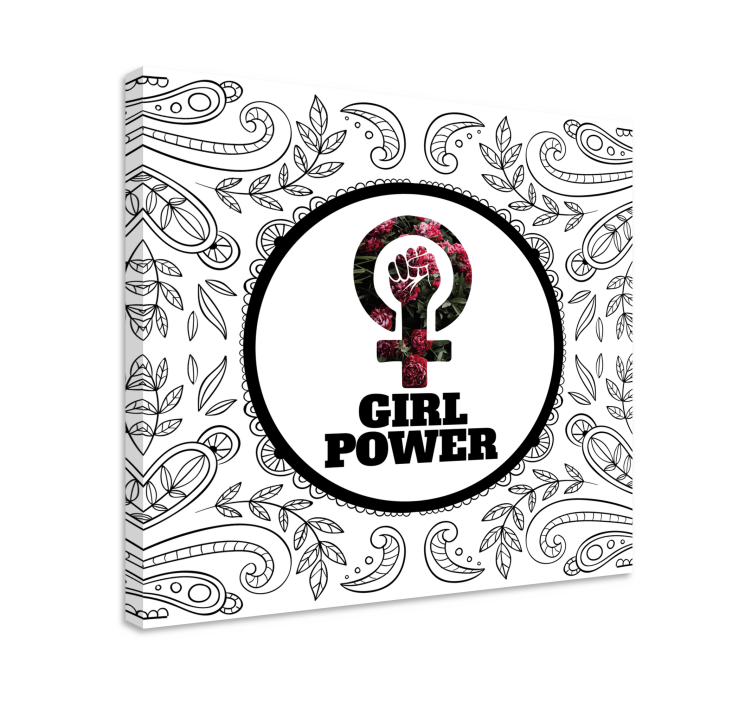 Quote canvas empowering female symbol - TenStickers