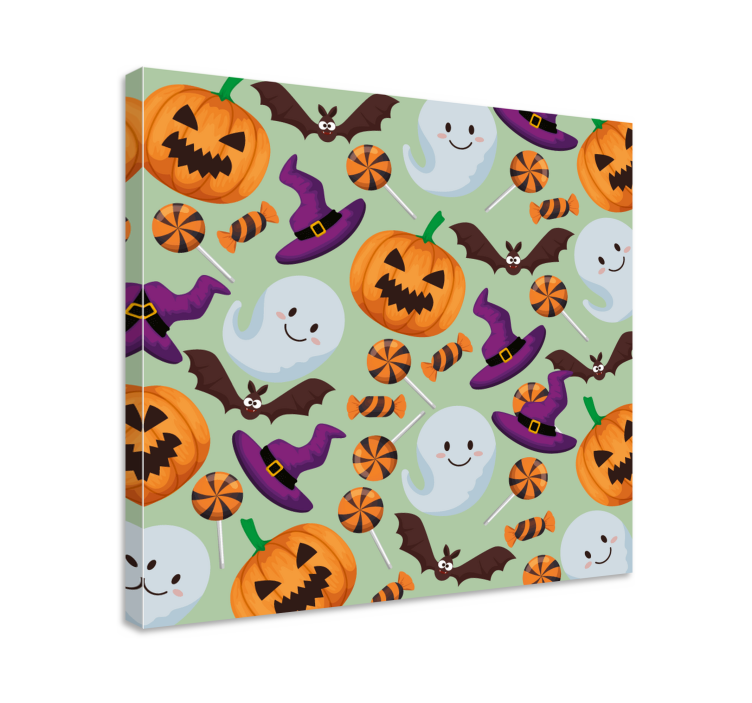 Teen canvas prints playful halloween designs - TenStickers