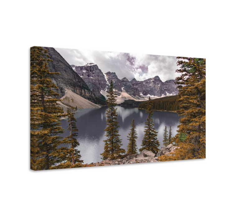 Landscape canvas majestic mountain lake - TenStickers