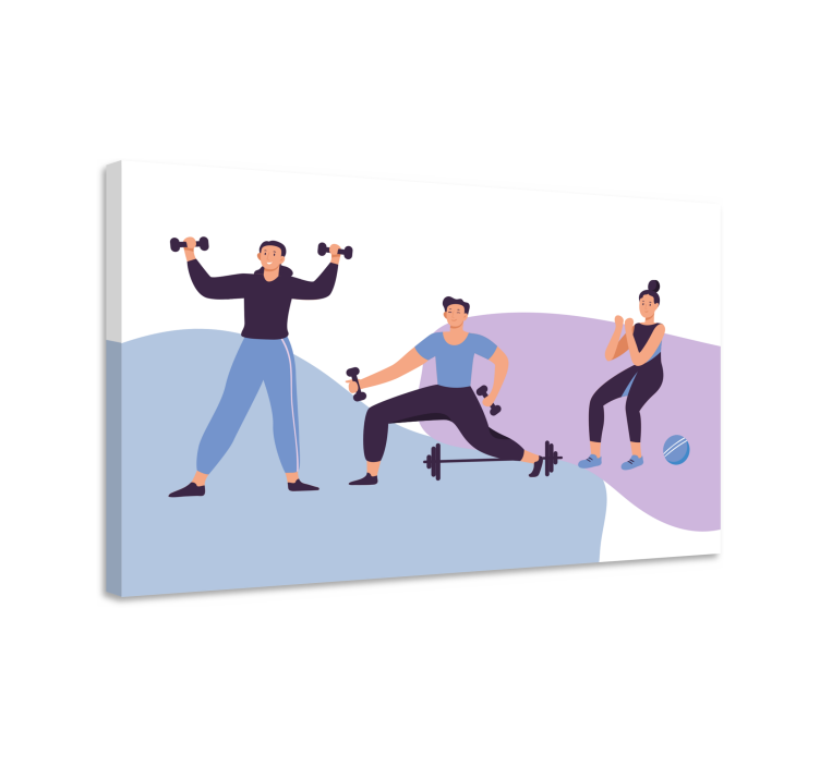 Sports canvas art for fitness lovers training - TenStickers