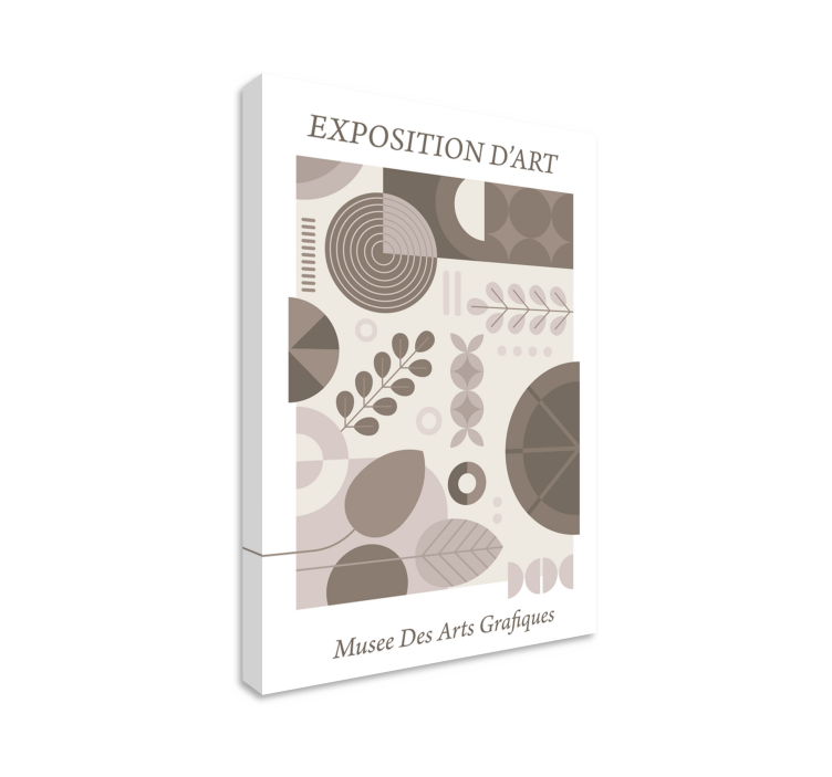 Abstract wall art 1 geometric leaf designs - TenStickers