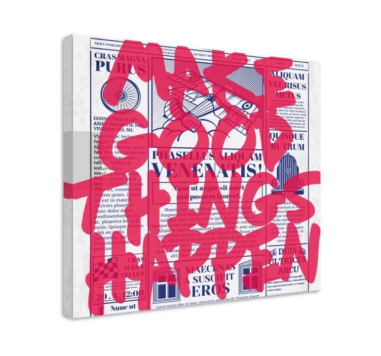 Quote canvas make good things happen - TenStickers