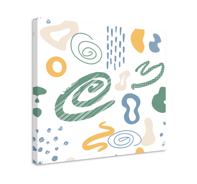 Abstract wall art 1 dynamic swirling shapes - TenStickers