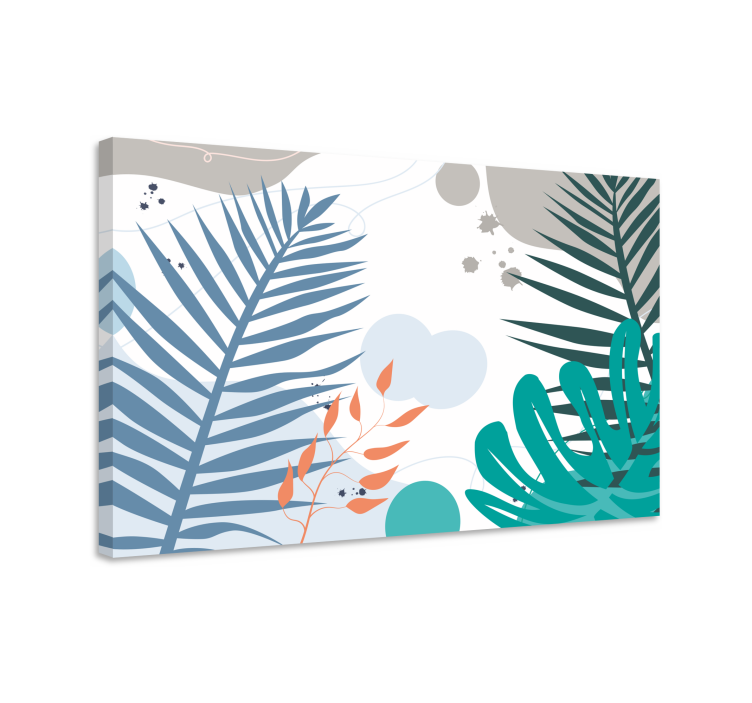 Colorful tropical leaves Plant canvas prints - TenStickers