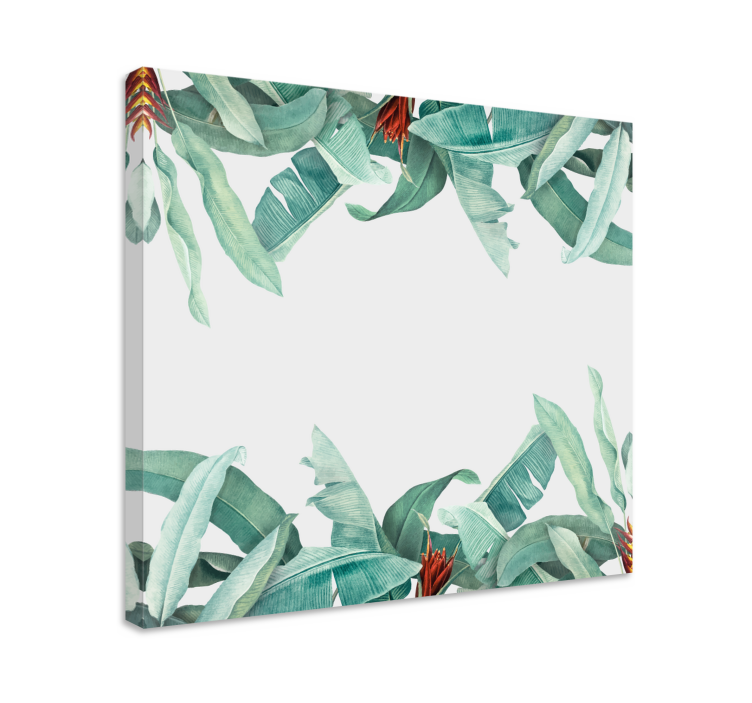 Flowers canvas tropical leaf arrangement - TenStickers