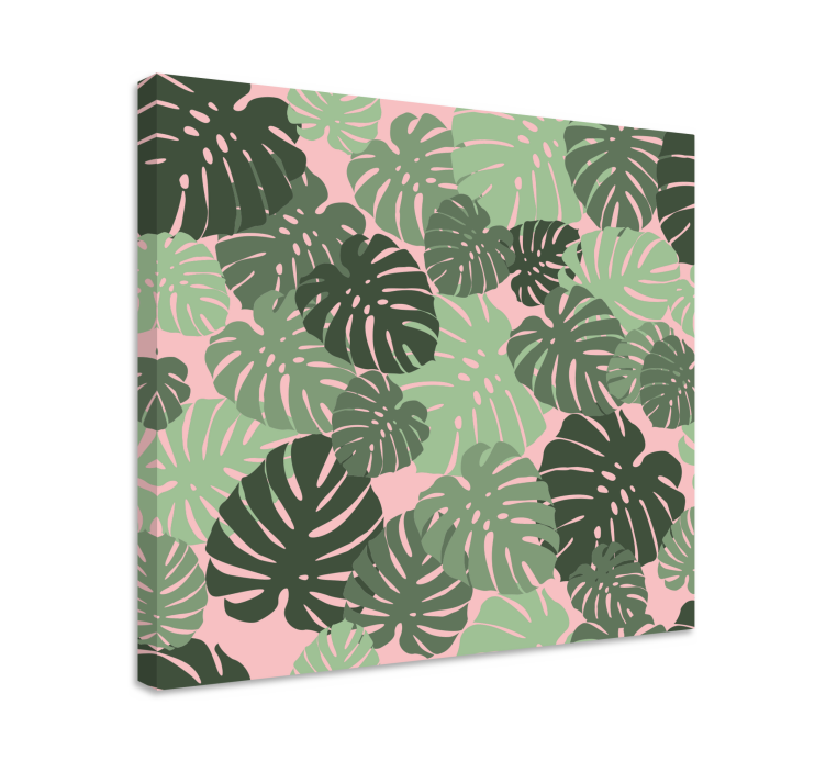 Flowers canvas tropical leaf patterns - TenStickers