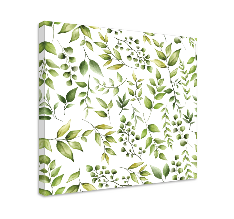 Watercolor Eucalyptus leaves canvas prints - TenStickers