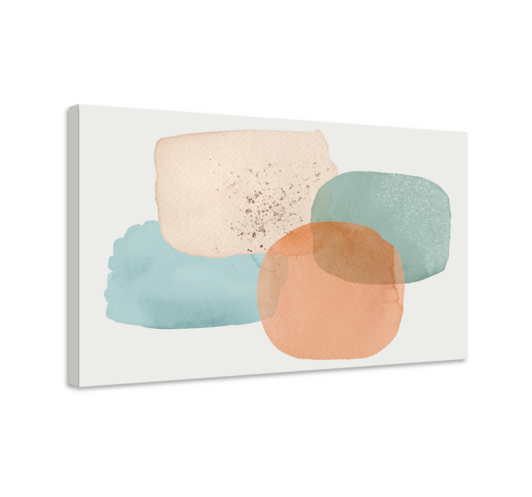 Modern canvas art soft shapes arrangement - TenStickers