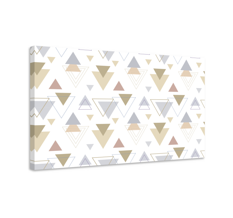 Geometric canvas with geometric triangle patterns - TenStickers