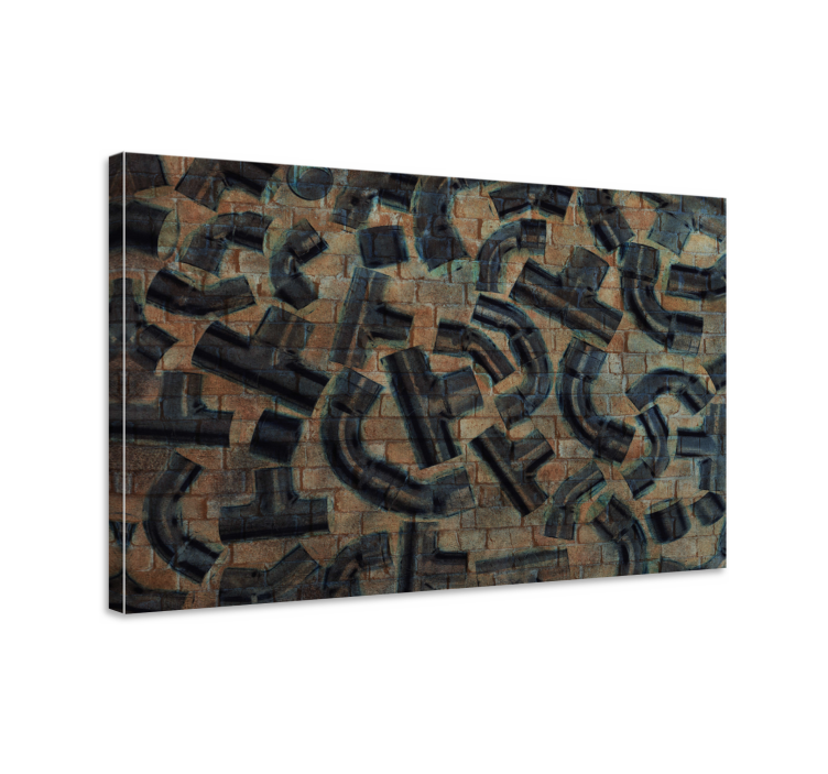 Ornamental canvas print of abstract pipe designs - TenStickers