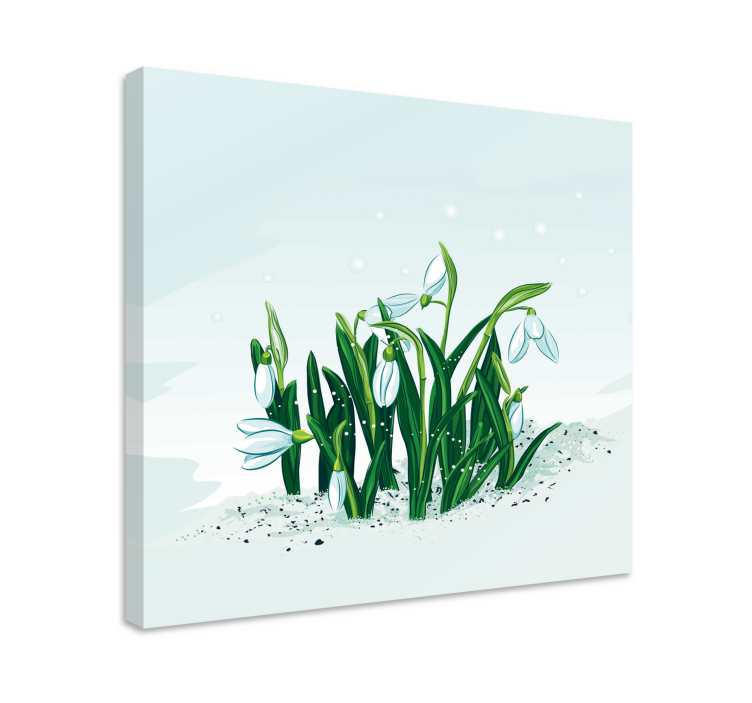 Flowers canvas snowdrop flowers art print - TenStickers