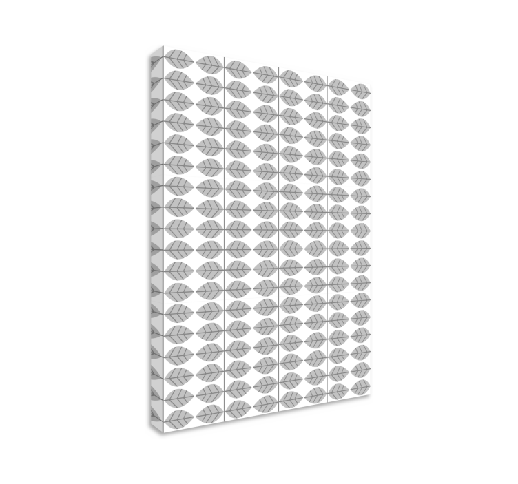 Flowers canvas with stylized leaf design - TenStickers