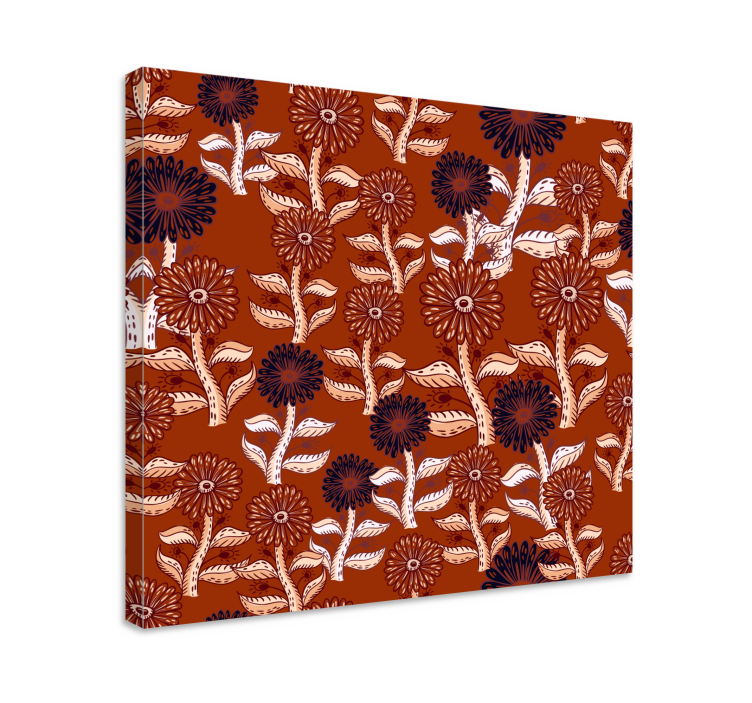 Floral Pattern Design Flowers  canvas - TenStickers
