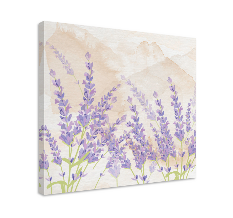 Flowers canvas lavender field calm - TenStickers