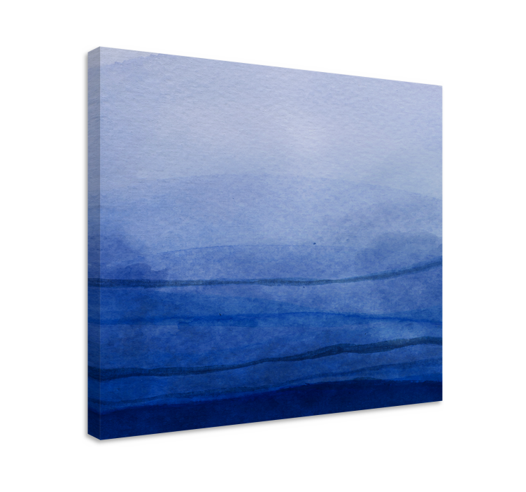 Abstract wall art 1 in layered blue tones - TenStickers