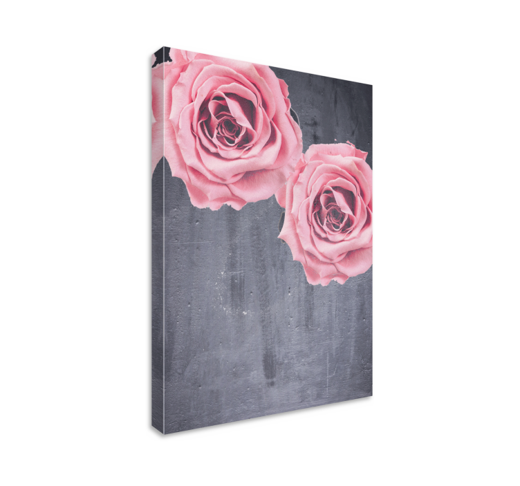 Flowers canvas blush roses bouquet - TenStickers