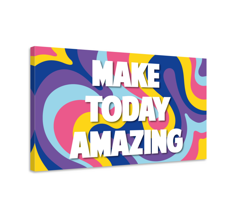 Quote canvas make today awesome - TenStickers