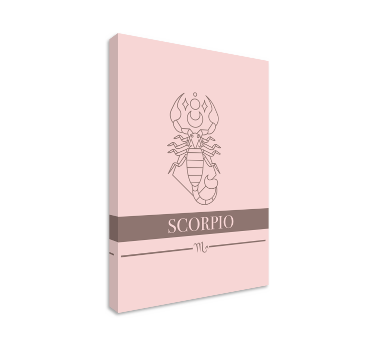Scorpio pink zodiac sign bedroom wall prints - TenStickers