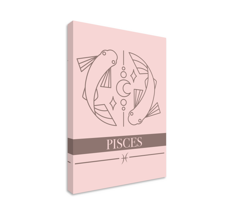 Fish canvas pisces astrological symbol art - TenStickers