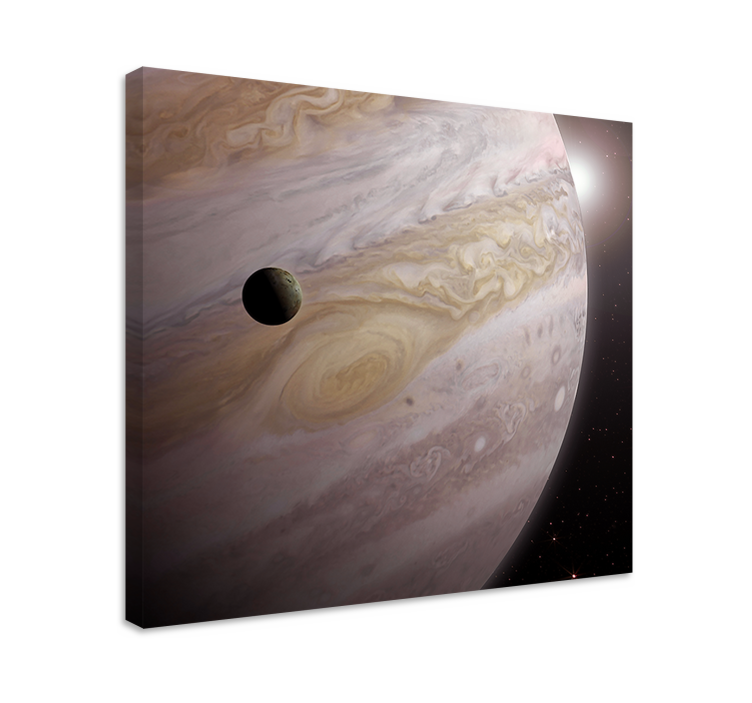 Dinosaur canvas wall art jupiter's cosmic dance - TenStickers