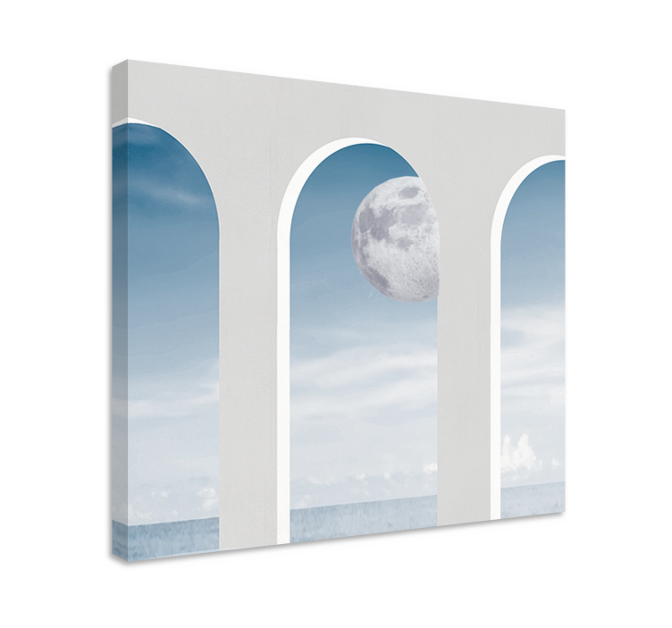 Abstract wall art  1 moonlit archway scene - TenStickers