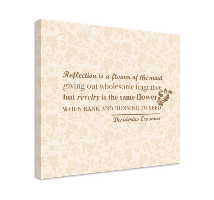 Quote canvas floral reflection quote - TenStickers