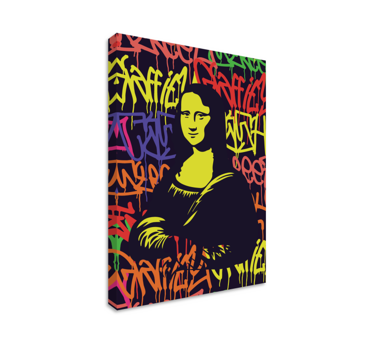Canvas art mona lisa graffiti - TenStickers