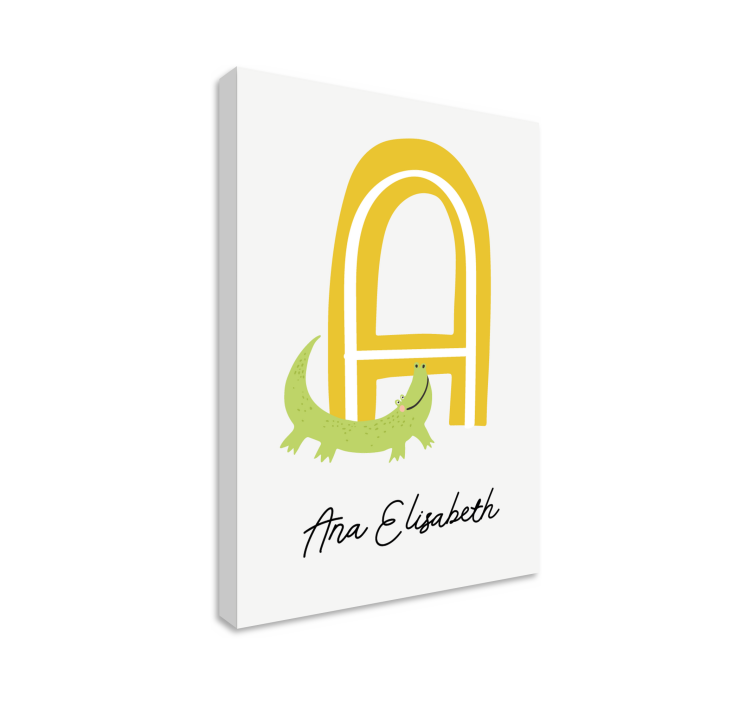 Kids name first letter  personalised canvas - TenStickers