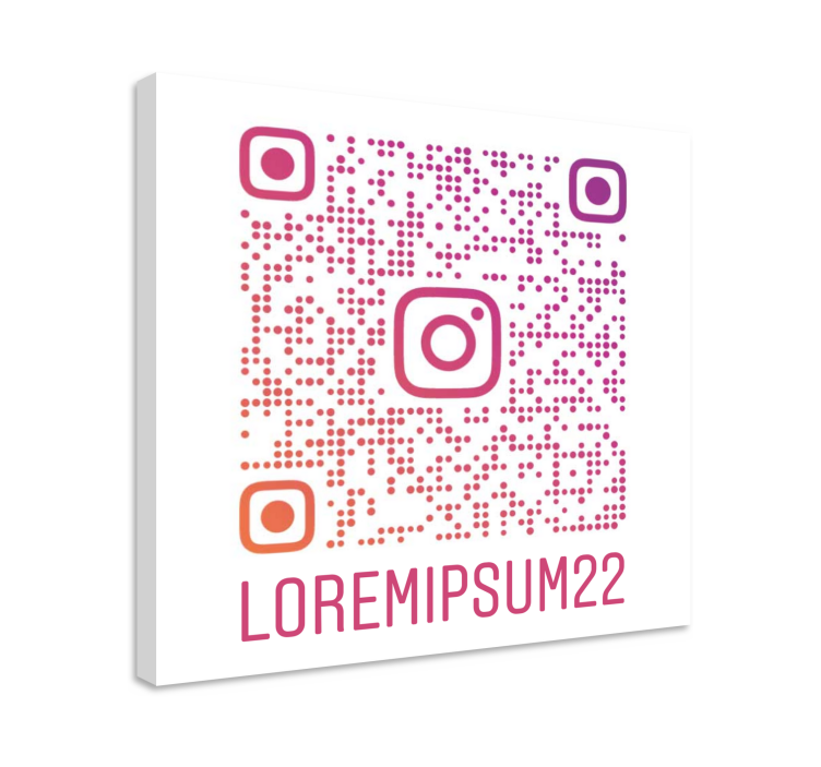 custom instagram QR code canvas print - TenStickers