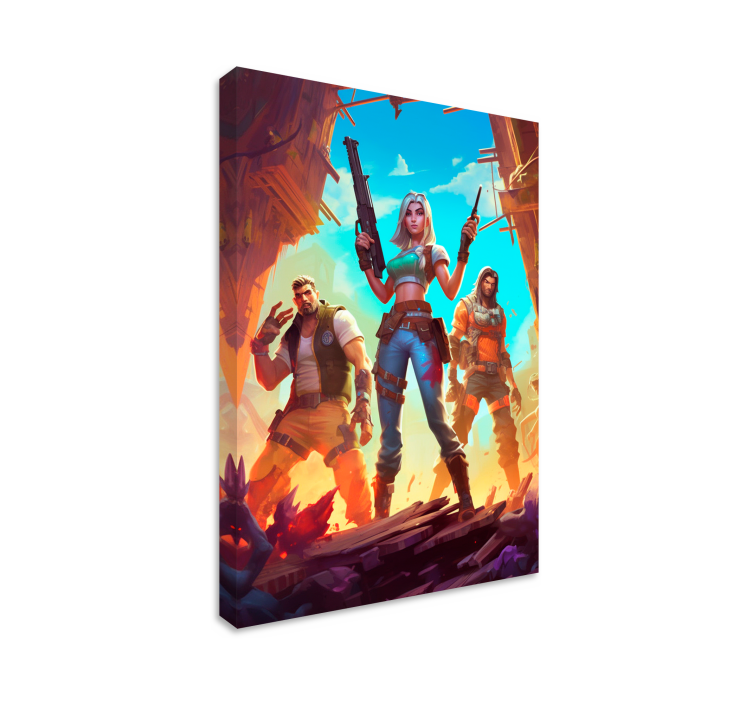 Abandoned warriors video game canvas - TenStickers