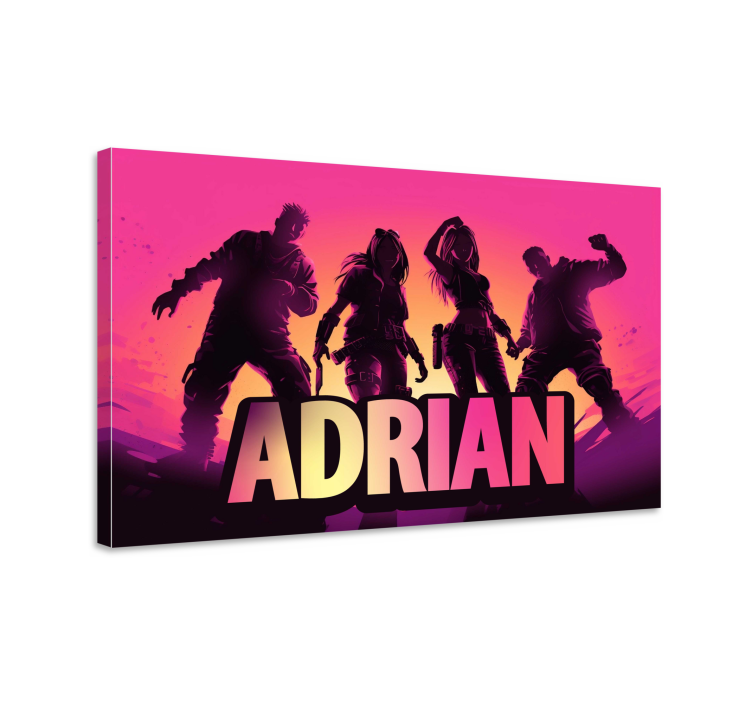 Dancing characters video game canvas art - TenStickers