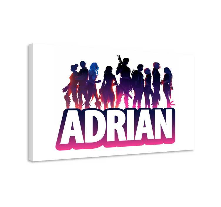 Epic characters silhouette video game canvas - TenStickers