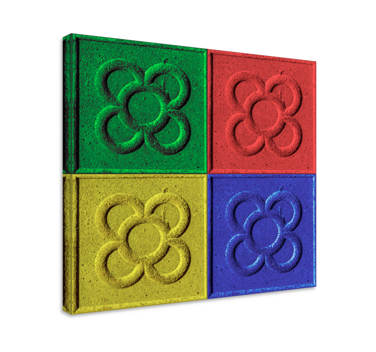 Pop art panot tiles living room wall art - TenStickers