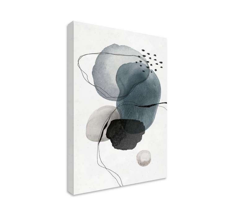 Abstract shapes canvas art - TenStickers
