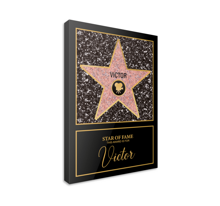 Custom star of fame canvas wall art - TenStickers