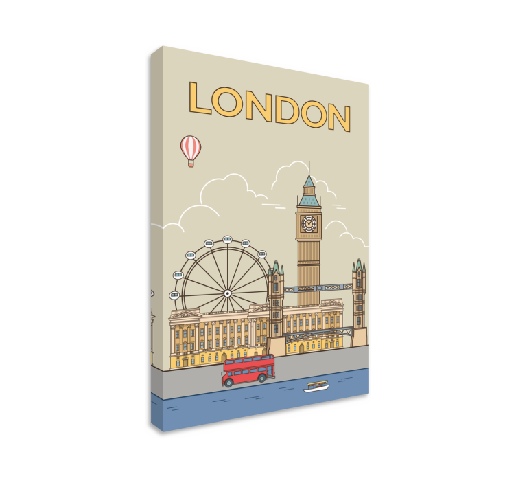London cityscape wall art canvas - TenStickers