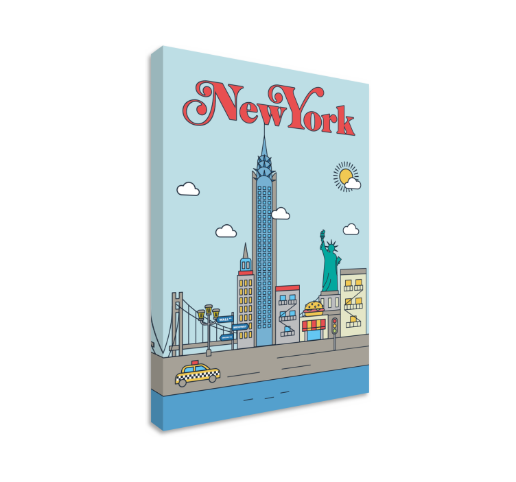 New York cityscape wall art canvas - TenStickers