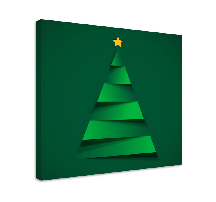 Modern Christmas tree wall canvas art - TenStickers