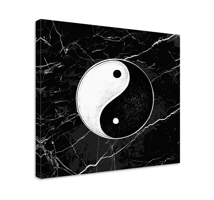 Yin Yang marble oriental canvas wall art - TenStickers