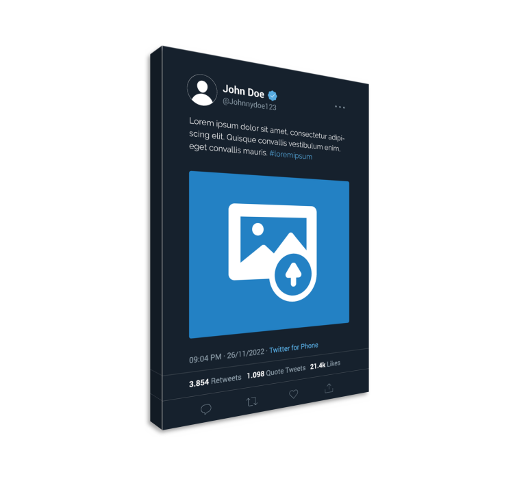 "X" twitter screen customized canvas print - TenStickers