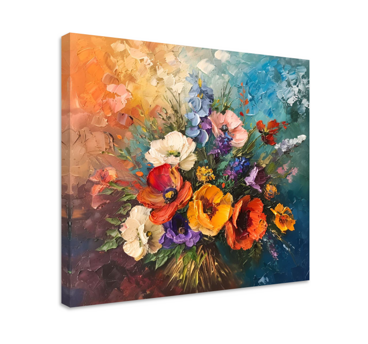 Flower Bouquet Canvas Wall Art - TenStickers