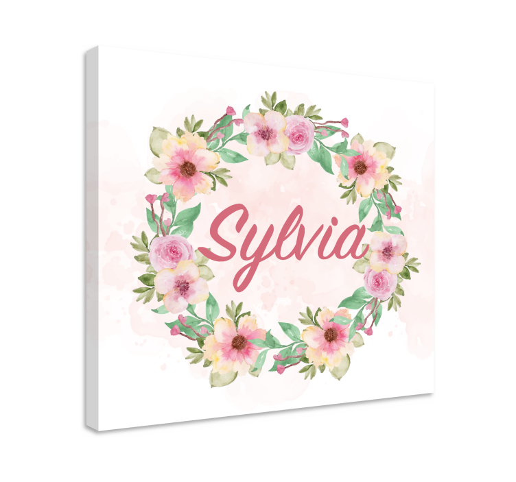 Watercolour Spring Flowers Custom Canvas Print - TenStickers