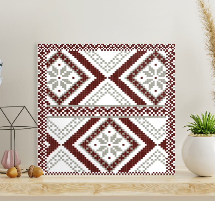 Modern canvas art geometric diamond design - TenStickers