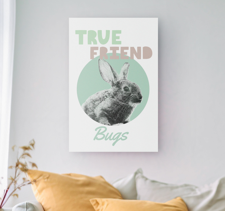 Pet true friend customized canvas print - TenStickers