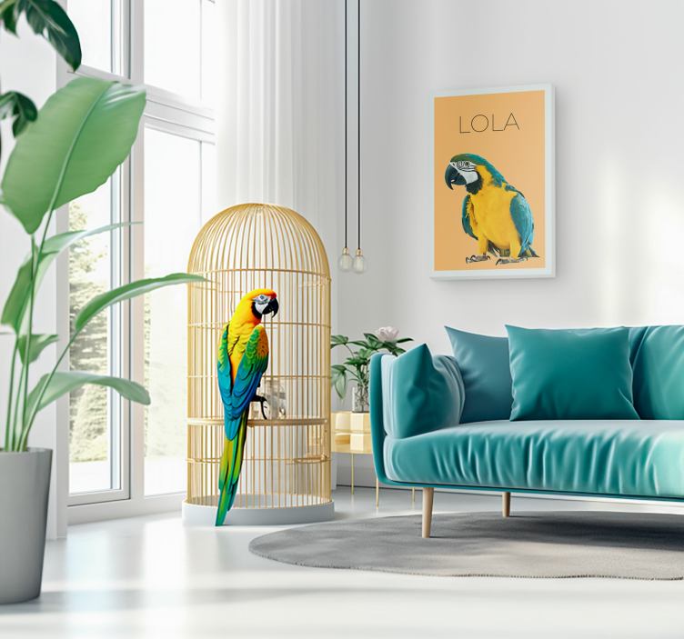 Minimalist watercolor pet portrait canvas - TenStickers