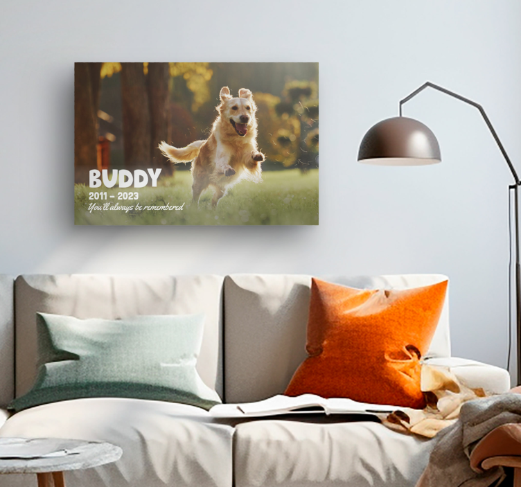 Pet epitaph living room canvas wall art - TenStickers